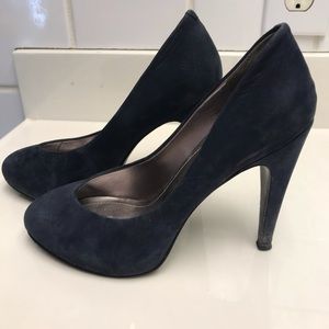 BCBG Blue Suede Heels